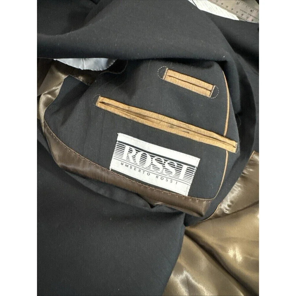 Umberto Rossi  BLAZER  Black Mens 48R Black  100% Wool